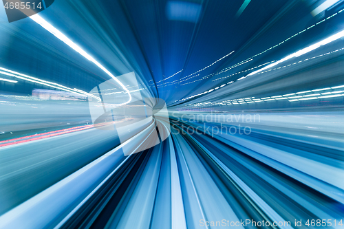 Image of Train moving in Tunnel