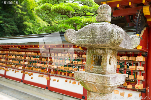 Image of Japanese Stone lantern in Temple