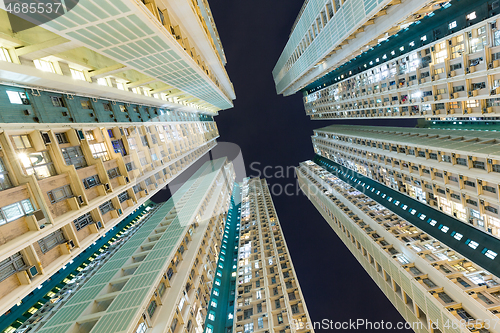 Image of Skyscraper building from low angle