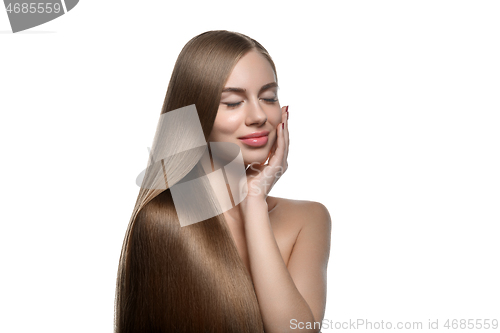 Image of girl with beautiful long hair