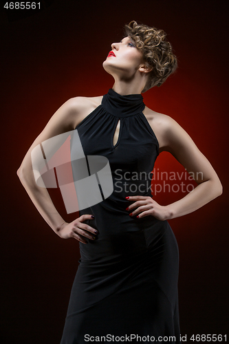 Image of girl dancer in tango dress