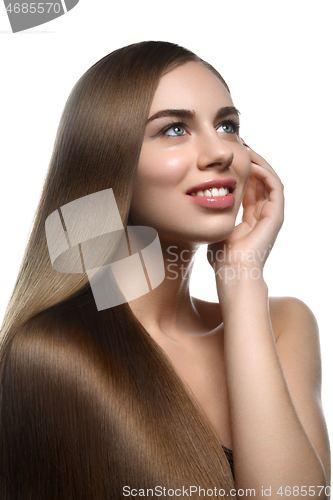 Image of girl with beautiful long hair