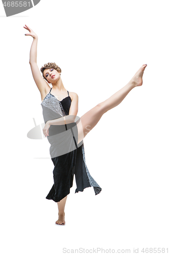 Image of girl dancer in tango dress