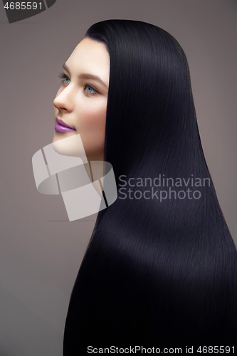 Image of girl with beautiful long hair