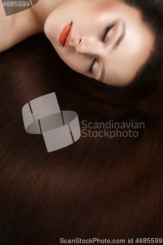 Image of girl with beautiful long hair