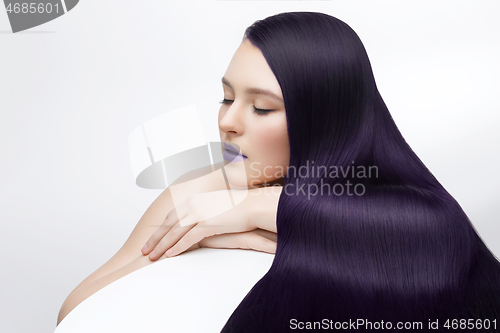 Image of girl with beautiful long hair