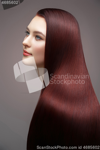 Image of girl with beautiful long hair