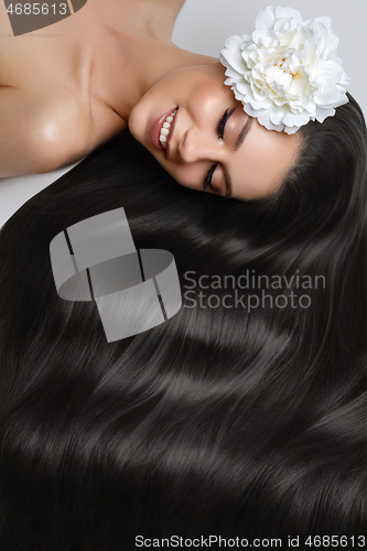 Image of girl with beautiful long hair