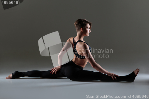 Image of Girl dancer warming up