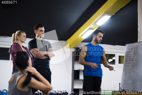 Image of athletes getting instructions from trainer