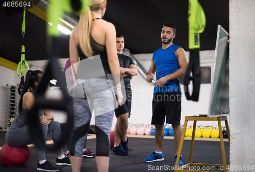 Image of athletes getting instructions from trainer