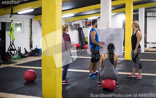 Image of athletes getting instructions from trainer