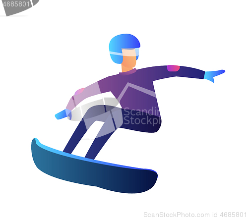 Image of Snowboarder vector illustration.