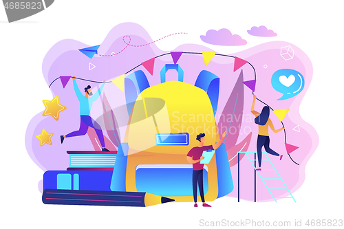 Image of Back to school celebration concept vector illustration.