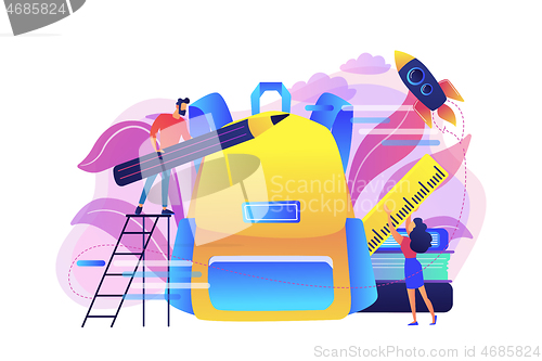 Image of Back to school bash concept vector illustration.