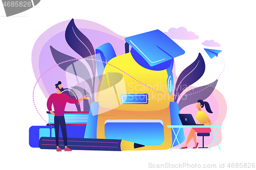 Image of Back to school 2018-2019 concept vector illustration.