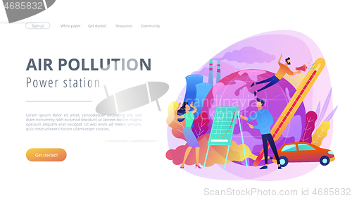 Image of Power station and air pollution landing page.