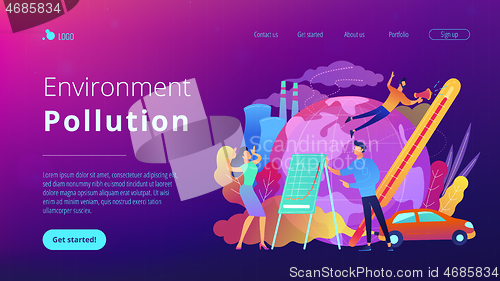 Image of Environment pollution landing page.