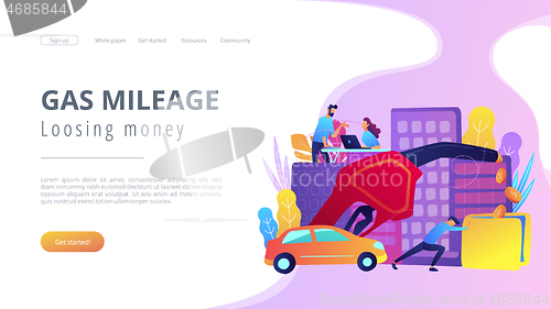 Image of Gas mileage and losing money landing page.