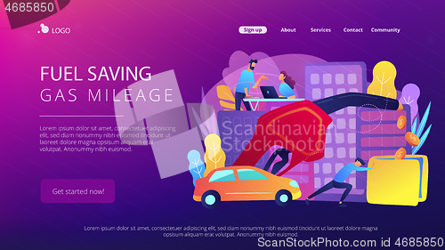 Image of Fuel saving and gas mileage landing page.