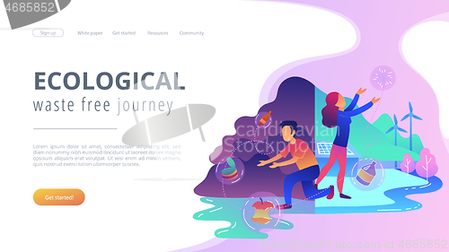 Image of Ecological and waste free journey landing page.