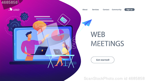 Image of Web meetings landing page.