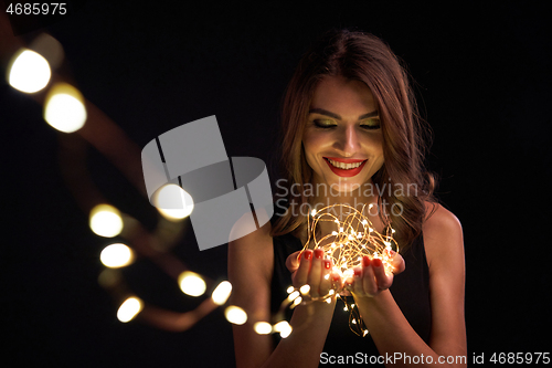 Image of Party, holidays, New Year or Christmas and celebration concept.