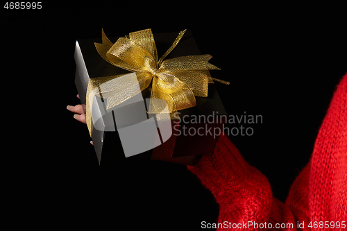 Image of Black Friday sale, gift, present, celebration concept.