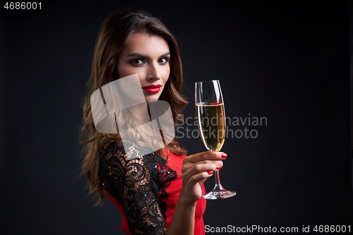 Image of Party, holidays, New Year or Christmas and celebration concept.