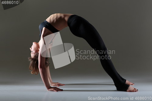 Image of Girl dancer warming up