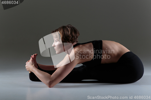 Image of Girl dancer warming up