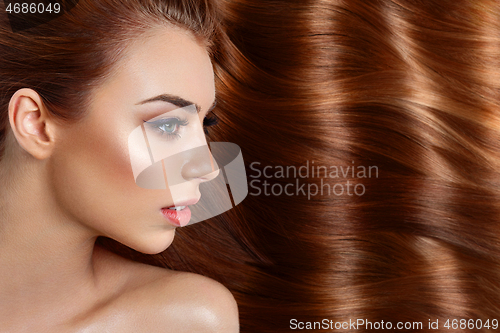 Image of girl with beautiful long hair