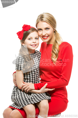 Image of beautiful mother and daughter