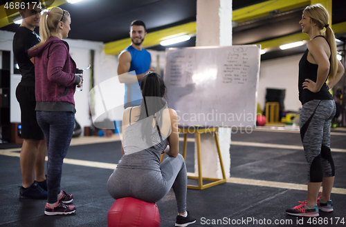 Image of athletes getting instructions from trainer