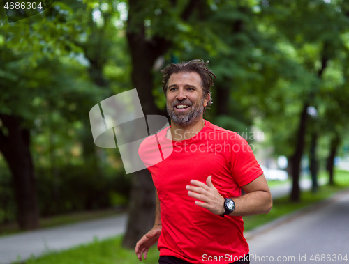 Image of male runner training for marathon