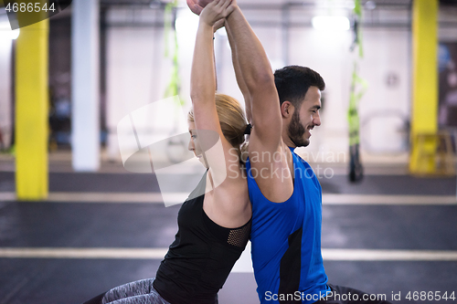 Image of athletes working out their arms