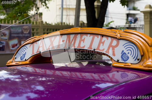 Image of taxi sign in bangkok