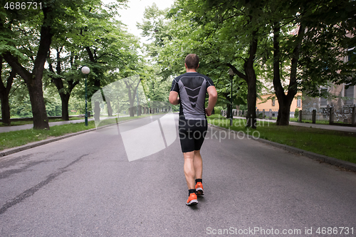 Image of male runner training for marathon