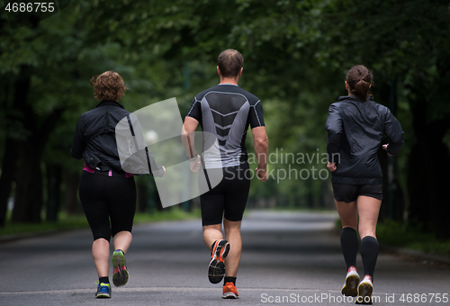 Image of runners team on morning training