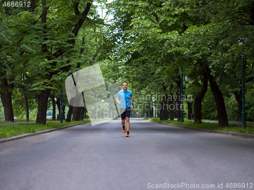 Image of male runner training for marathon