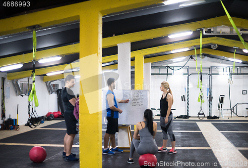 Image of athletes getting instructions from trainer