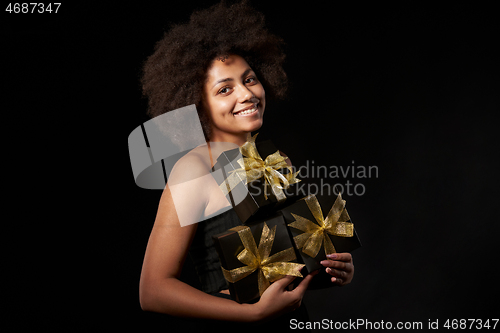 Image of Black Friday sale, gift, present, celebration concept.