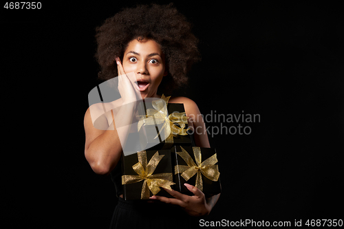 Image of Black Friday sale, gift, present, celebration concept.