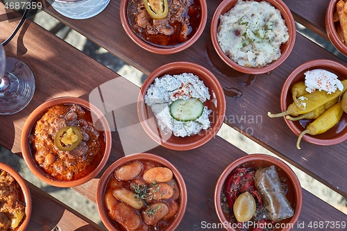 Image of Tapas served in many small plates