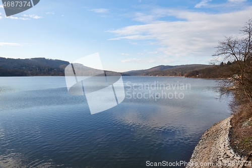 Image of Rippling water lake surface near Brno Dam