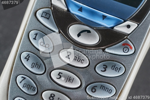 Image of Old mobile phone buttons