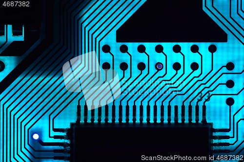 Image of Circuit board electronics technology closeup