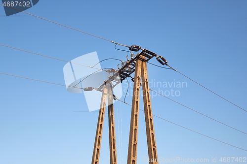 Image of Electric line column