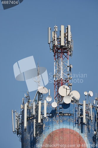 Image of Transmitter mobile network antennas