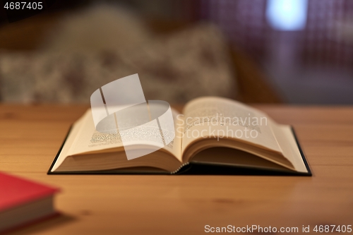 Image of Book in a table in a room